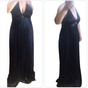BCBG max Azria maxi halter evening dress NWT